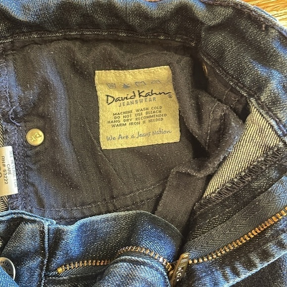 David Kahn short inseam Straight Leg Jeans Women’s 30 (fits 29/30) Dark Wash - Picture 6 of 8